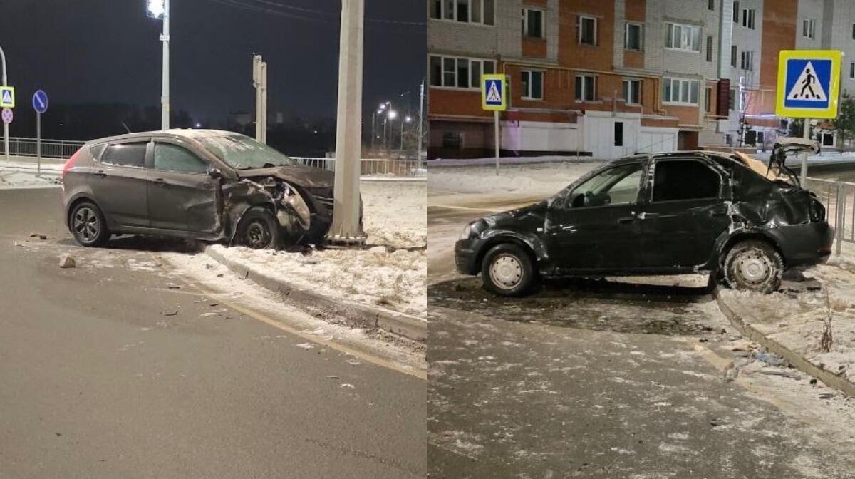 Тройное ДТП произошло на кольце на ул. Поэта Романова в Вологде