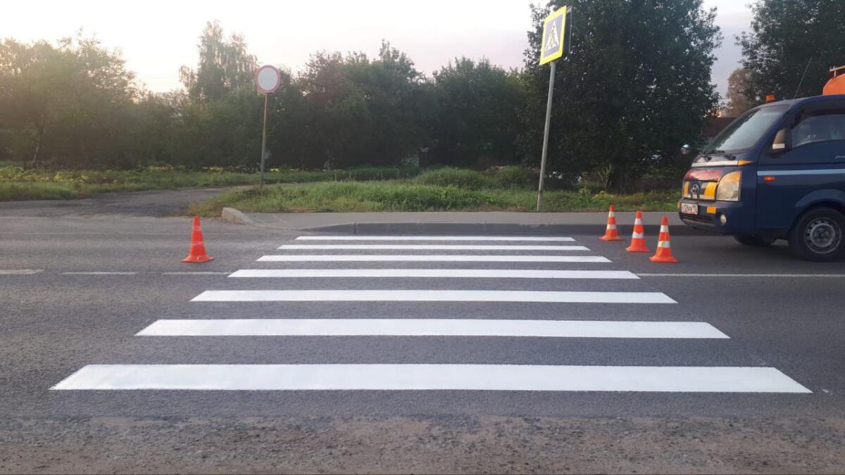 В Вологде появилось несколько новых пешеходных переходов