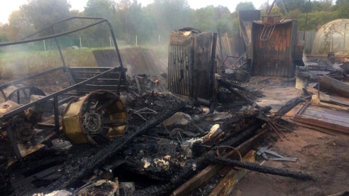 В Череповецком районе сгорел дачный дом