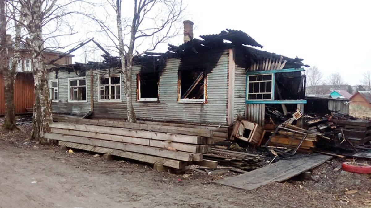 Три семьи остались без крова из-за пожара в Вытегре