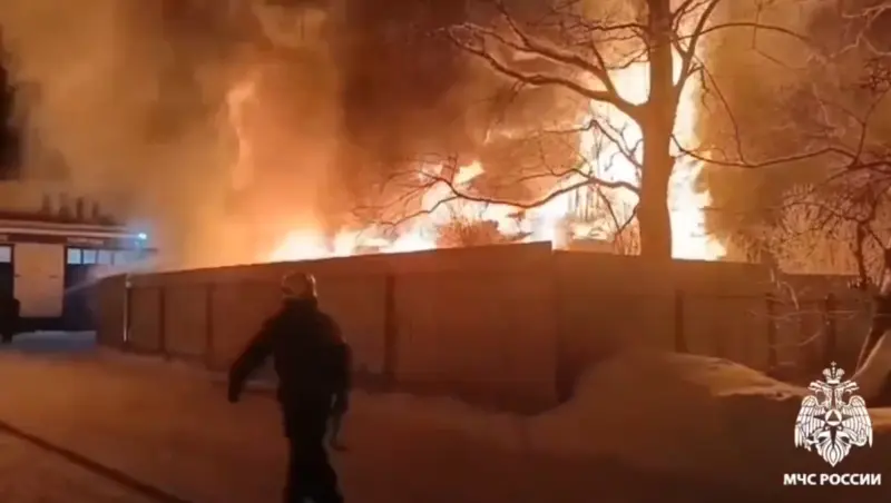 Крупный пожар в Вологде