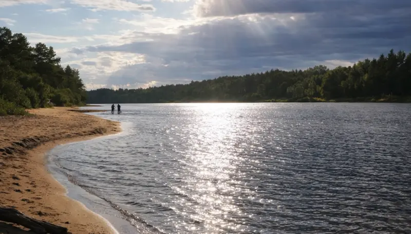 Приятный пляж на реке Суда недалеко от Череповца