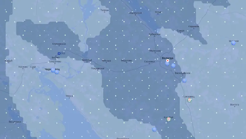 Снежный циклон накрыл Вологодчину