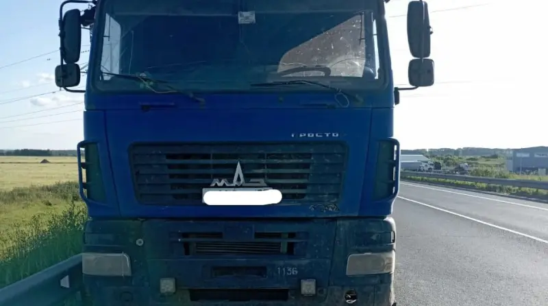 Под Вологдой остановили пьяного водителя грузовика