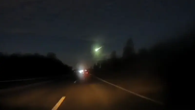 Метеорит пролетал над Вологдой