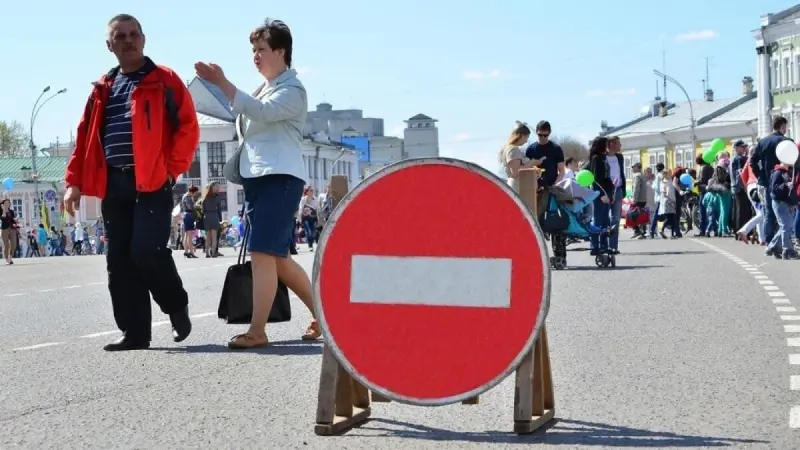 9 мая центр Вологды будет перекрыт для транспорта