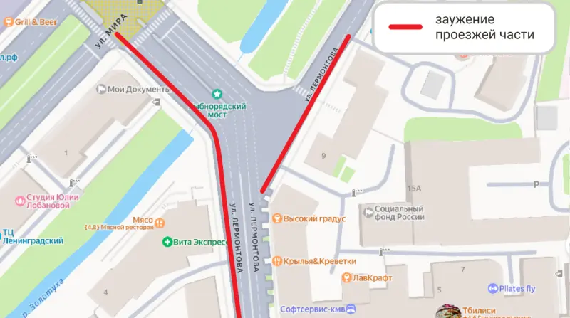 Движение по участку ул. Лермонтова в Вологде будет ограничено