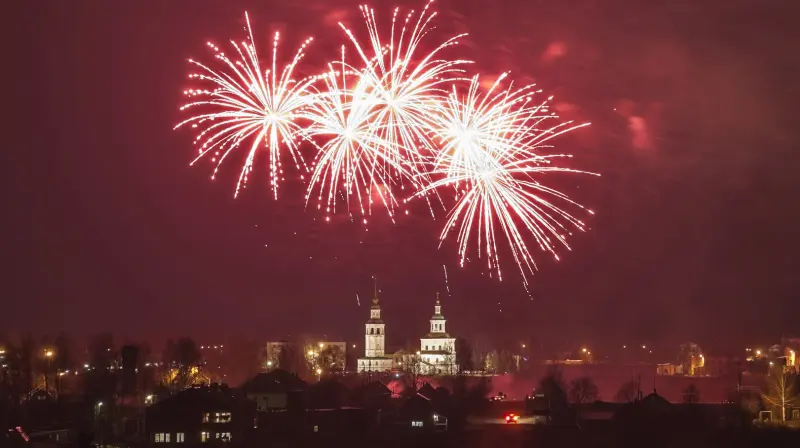 Первый в России фейерверк был запущен в Великом Устюге