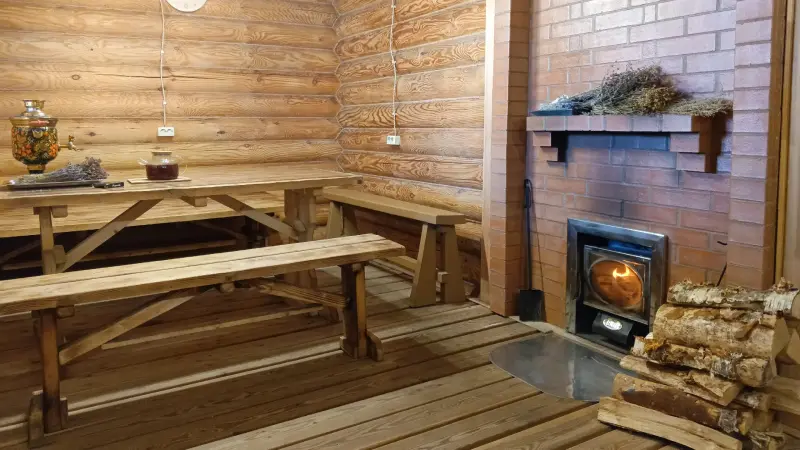 Русская баня на дровах рядом с Вологдой