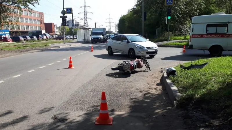 Мотоциклист пострадал в результате ДТП в Череповце
