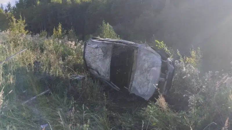 Мужчина заживо сгорел в ДТП 