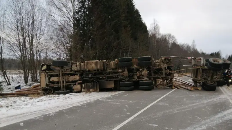 В Бабаевском округе произошло ДТП с лесовозом